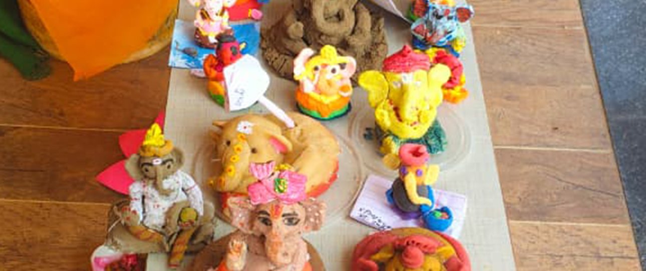 Ganesh visarjan rituals during school celebration 2025