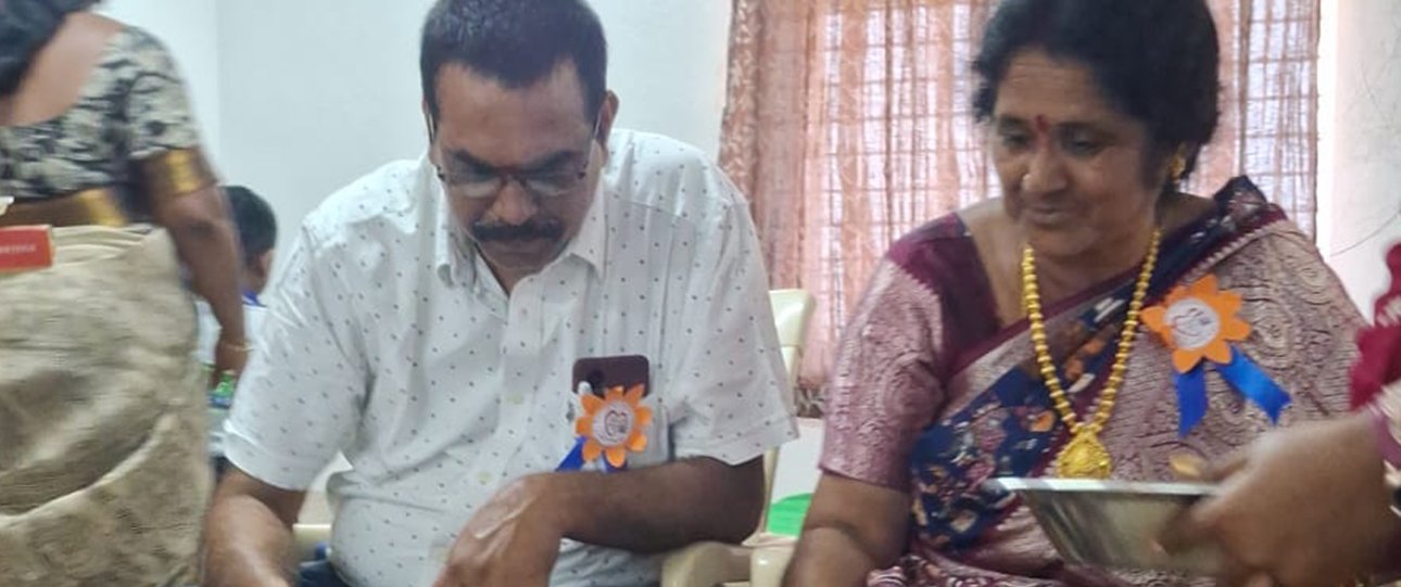 Students welcoming grandparents during Grandparents Day 2025 event